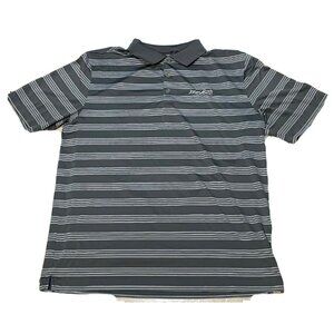 Nike Golf Dri Fit polo shirt mens large Jones & Roth short sleeve button up gray